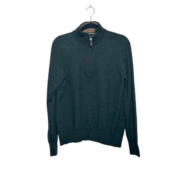 Orvis dark green 1/4 zip neck pullover sweater size Small - Picture 6 of 11